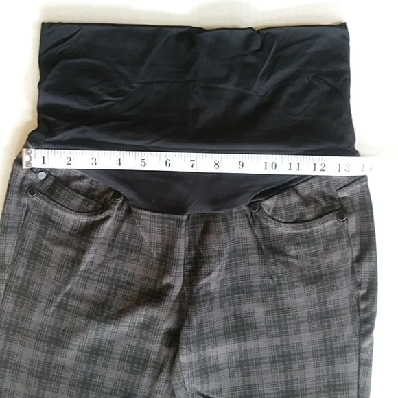 Liverpool Maternity Plaid Stitch Fix Legging 2 / 26 Black Gray - Picture 13 of 15
